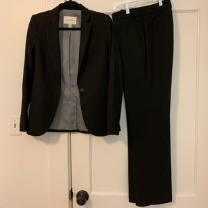 Banana republic wool blend black pant suit